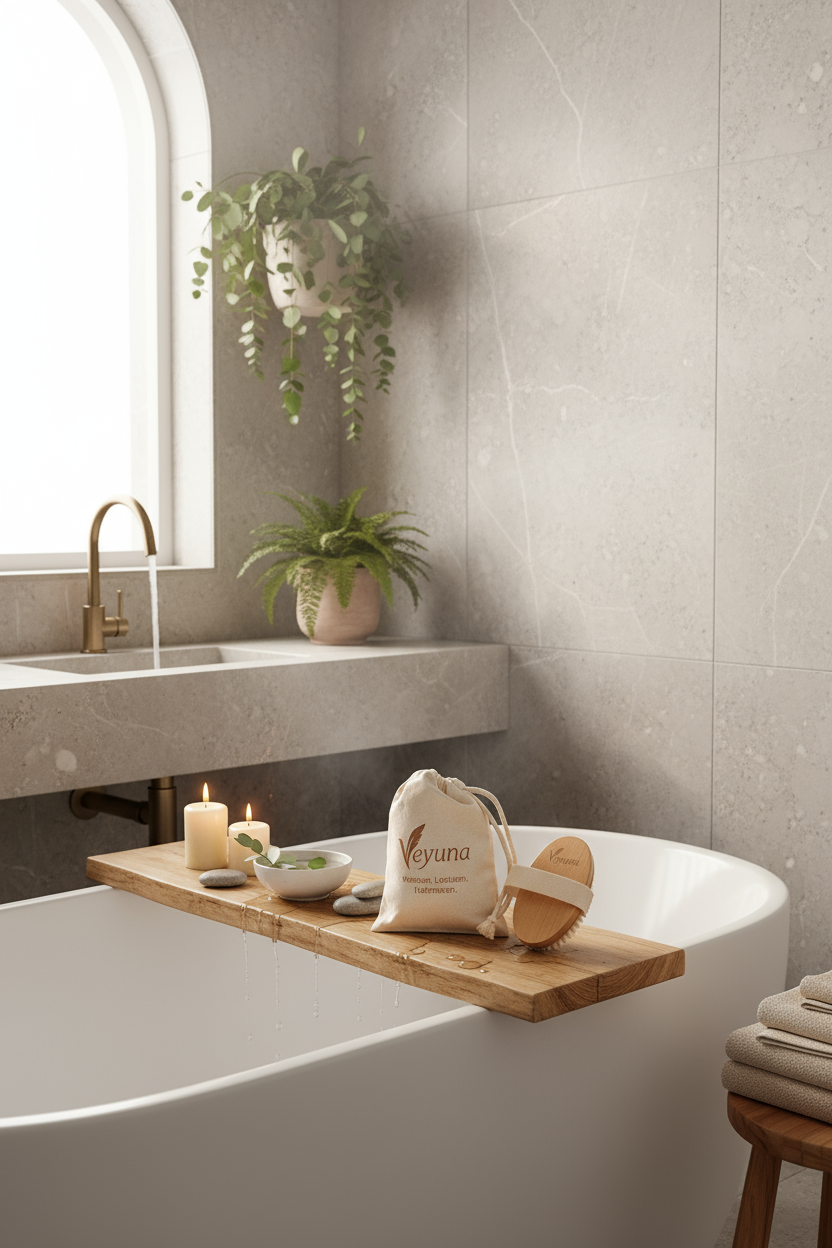 Luxe lichaamsborstel Banner - Badkamer setting