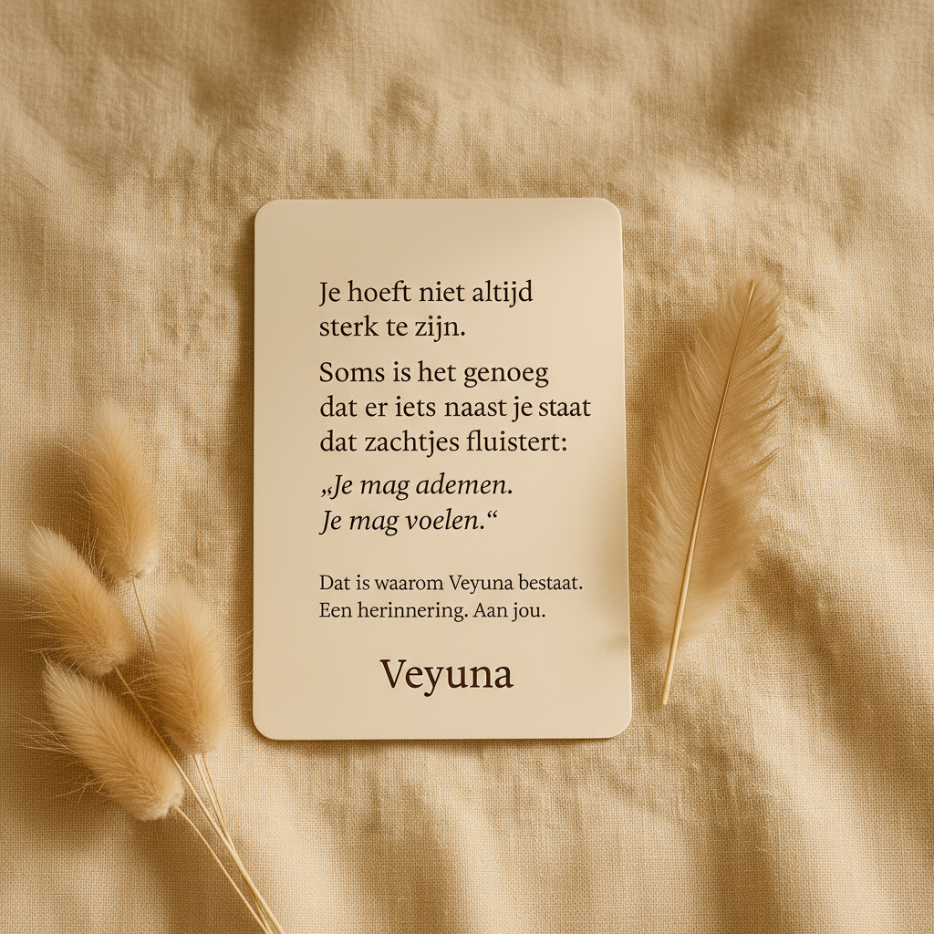 Veyuna banner met inspirerende tekst